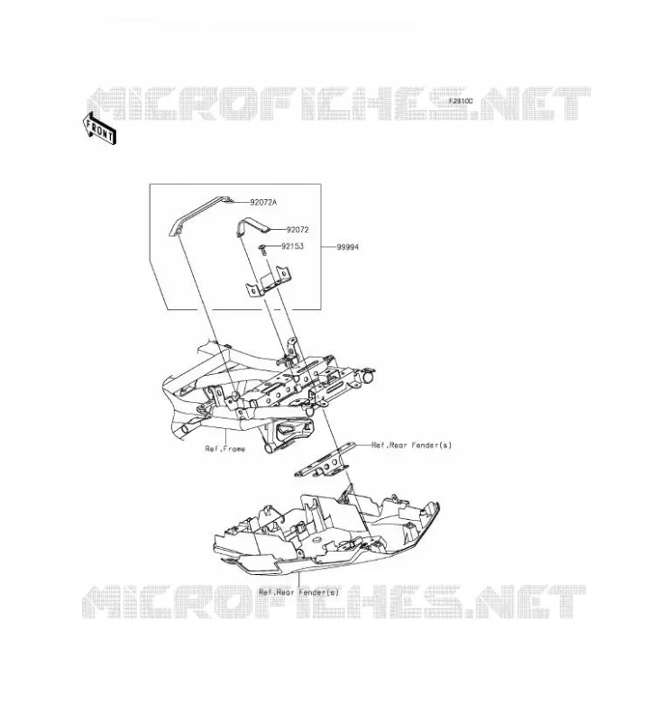 ACCESSOIRE (SUPPORT ANTIVOL U) Kawasaki MOTOS 650 2015 VERSYS 650 ABS  KLE650FFF