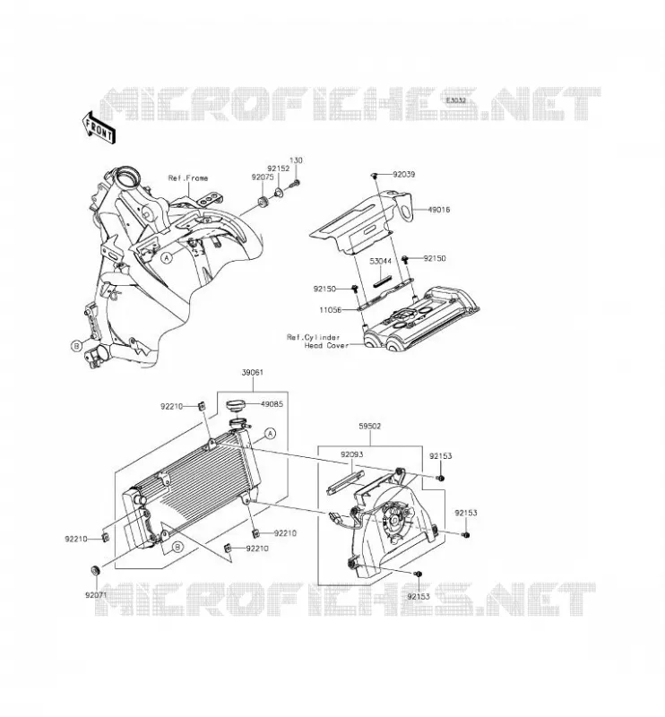 RADIATEUR Kawasaki MOTOS 650 2015 VERSYS 650 ABS  KLE650FFF
