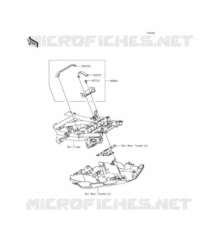 ACCESSOIRE (SUPPORT ANTIVOL U) Kawasaki MOTOS 650 2015 VERSYS 650 ABS  KLE650FFF