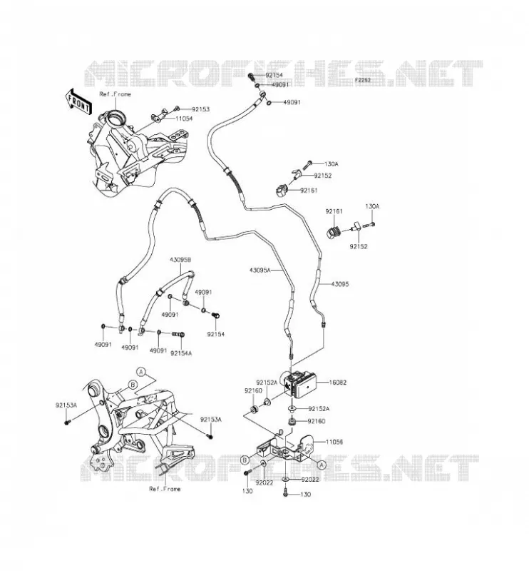 DURITE DE FREIN Kawasaki MOTOS 650 2016 VERSYS 650 ABS  KLE650FGF