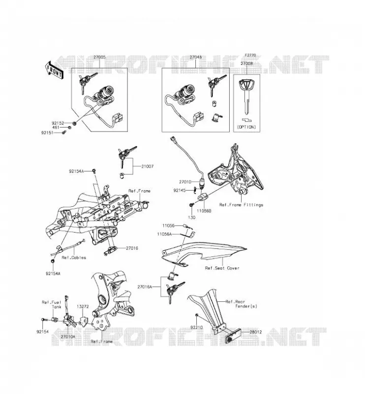 CONTACTEUR Kawasaki MOTOS 650 2016 VERSYS 650 ABS  KLE650FGF