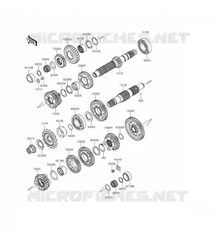 TRANSMISSION Kawasaki MOTOS 650 2016 VERSYS 650 ABS  KLE650FGF
