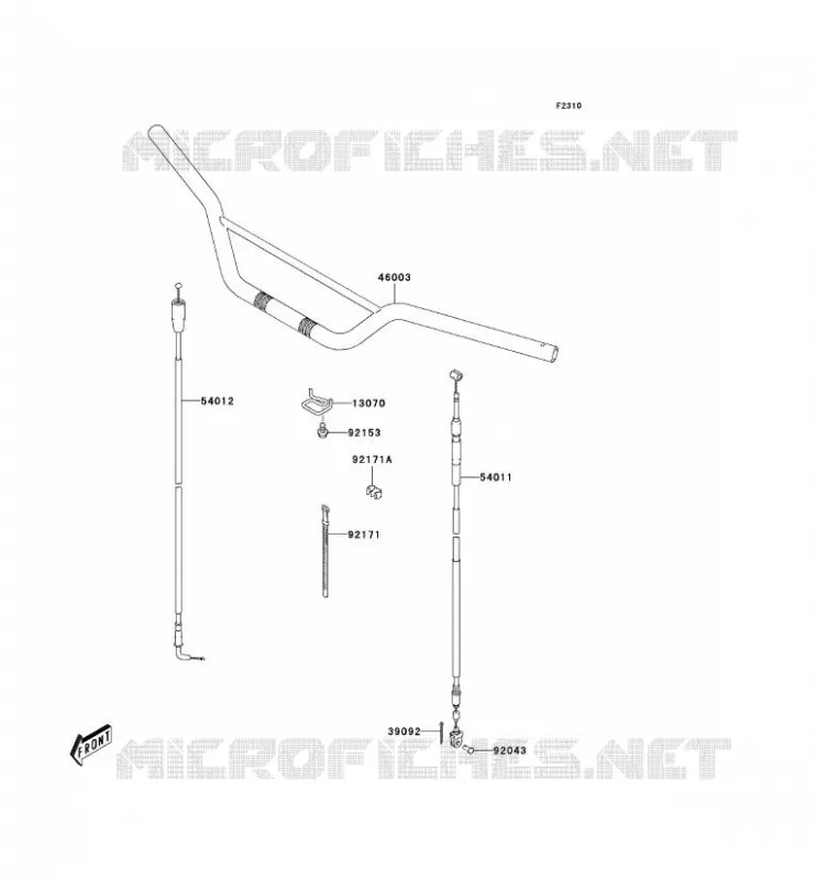 GUIDON Kawasaki TOUT-TERRAIN 125 2003 KLX125L  KLX125-B1