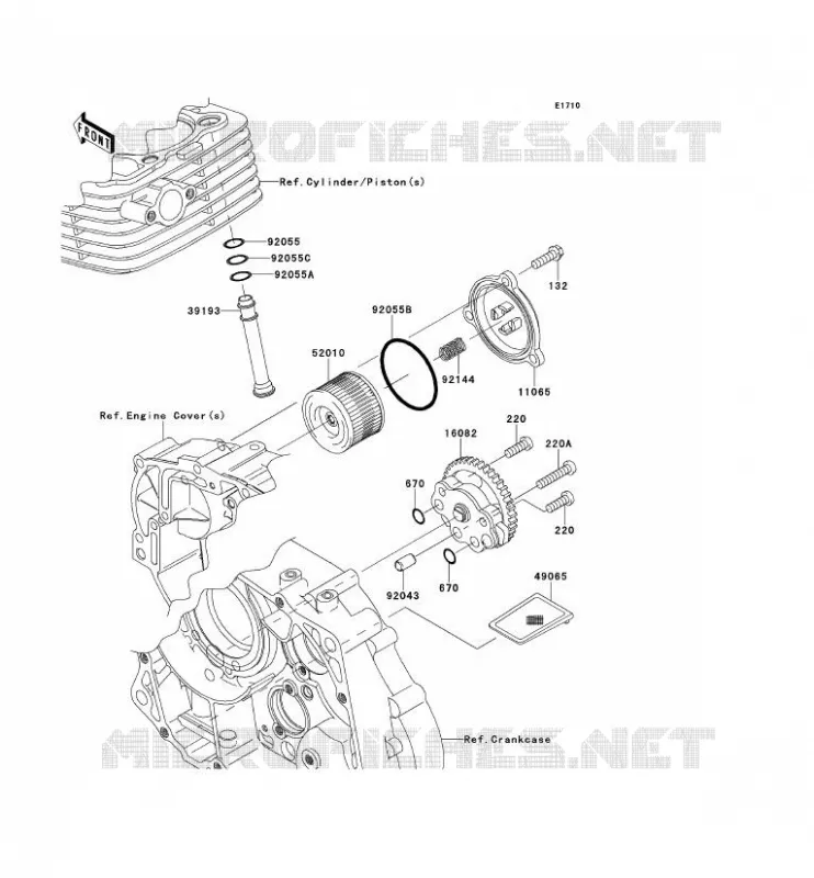 POMPE A HUILE Kawasaki TOUT-TERRAIN 125 2011 KLX125  KLX125CBF