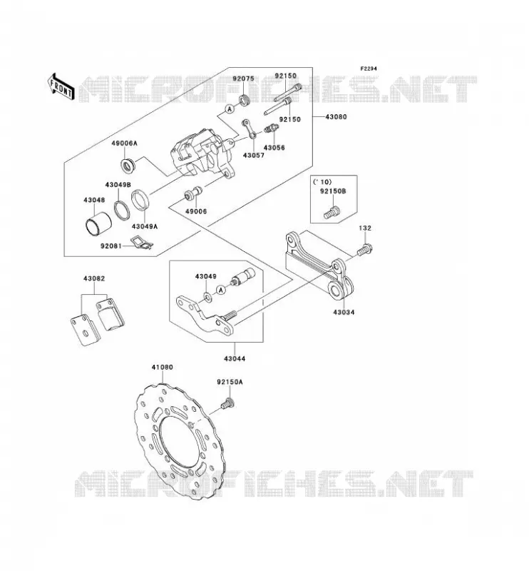 FREIN ARRIERE Kawasaki TOUT-TERRAIN 125 2012 KLX125  KLX125CCF