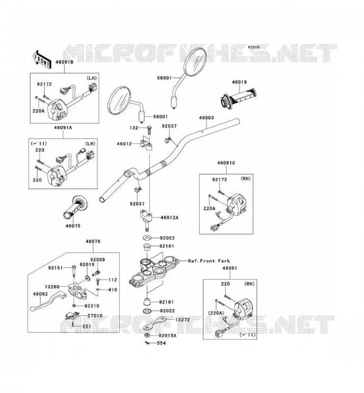 GUIDON Kawasaki TOUT-TERRAIN 125 2012 KLX125  KLX125CCS