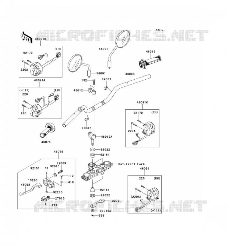 GUIDON Kawasaki TOUT-TERRAIN 125 2013 KLX125  KLX125CDF