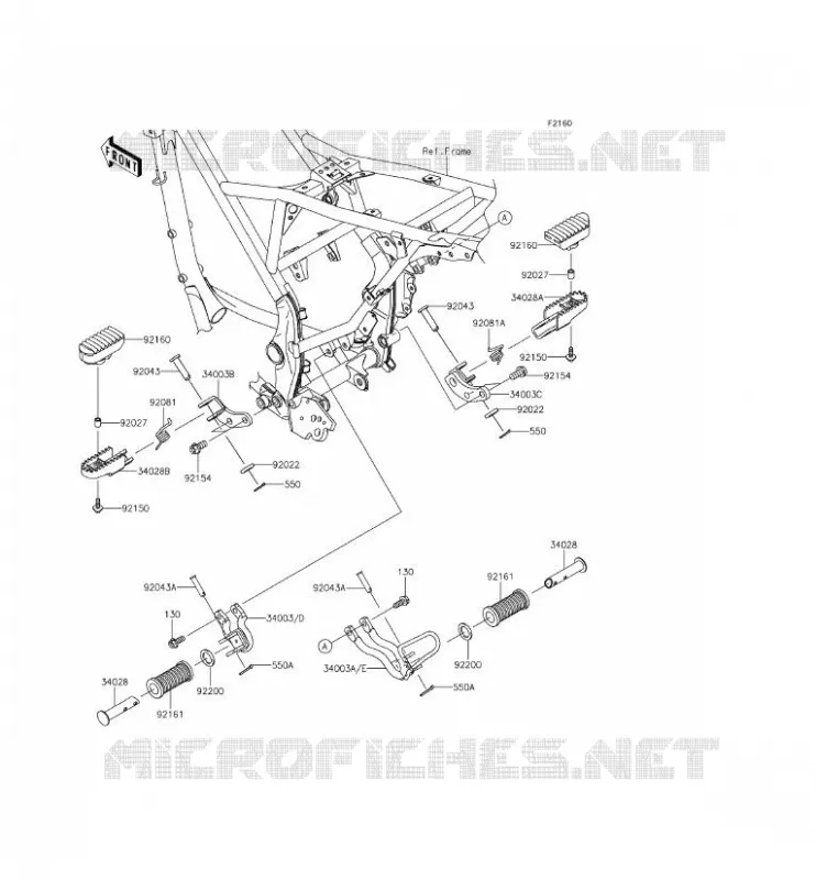 REPOSE PIED Kawasaki TOUT-TERRAIN 125 2013 KLX125  KLX125CDS