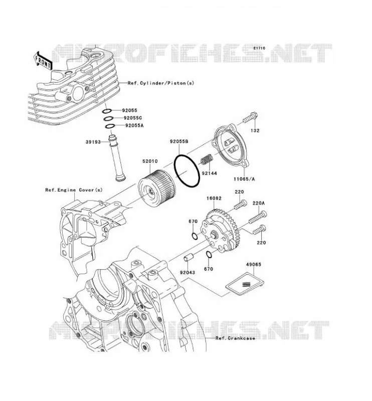 POMPE A HUILE Kawasaki MOTOS 125 2012 D-TRACKER 125  KLX125DCF