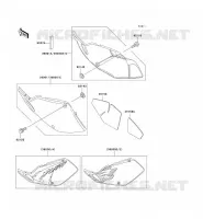 CACHE LAT&Eacute;RAL pour Kawasaki KLX250R 1993