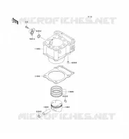 CYLINDRE/PISTON pour Kawasaki KLX250R 1993