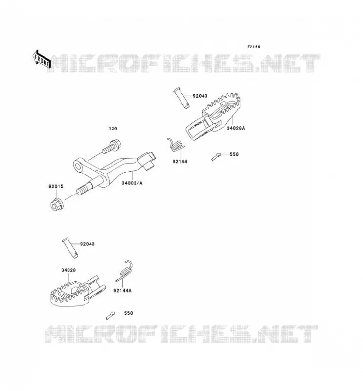 REPOSE PIED Kawasaki TOUT-TERRAIN 250 1994 KLX250R  KLX250-D2