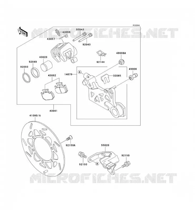 FREIN ARRIERE Kawasaki TOUT-TERRAIN 250 1995 KLX250  KLX250-E3