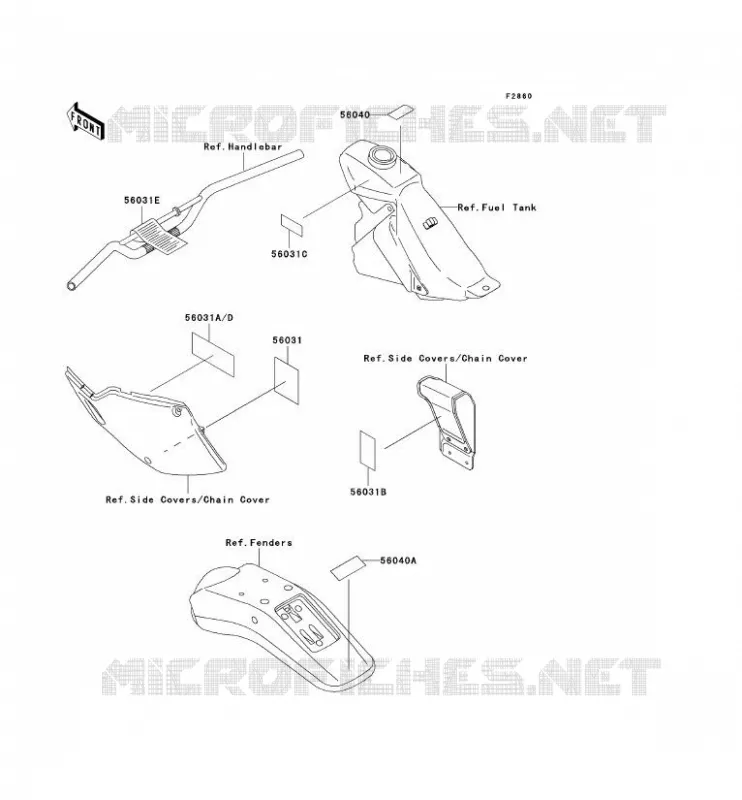 LABEL Kawasaki TOUT-TERRAIN 250 1995 KLX250  KLX250-G2