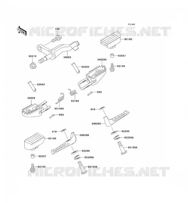 REPOSE PIED Kawasaki MOTOS 250 1999 D-TRACKER  KLX250-J2