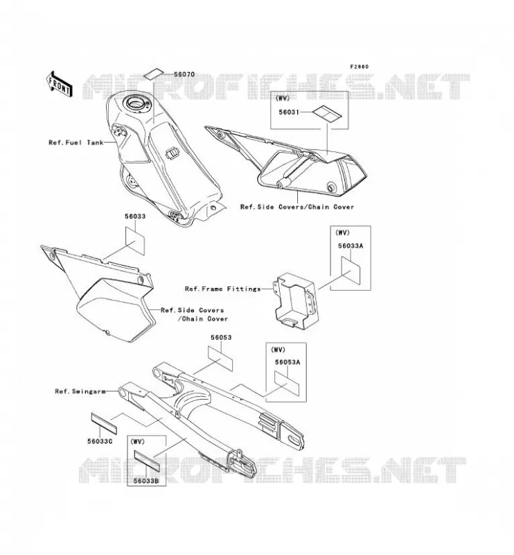 LABEL Kawasaki TOUT-TERRAIN 250 2012 KLX250  KLX250SCF