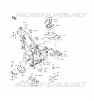 PIECE DE CADRE (COUVERTURE) pour Kawasaki KLX250 2015
