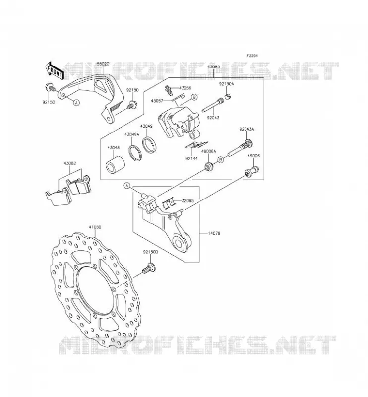 FREIN ARRIERE Kawasaki TOUT-TERRAIN 250 2015 KLX250  KLX250SFF