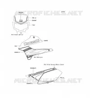 DECALS(S.RED) pour Kawasaki KLX250S 2009