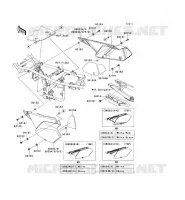 CACHE LAT&Eacute;RAL/GARDE CHAINE pour Kawasaki KLX250S 2010