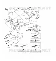 CACHE LAT&Eacute;RAL/GARDE CHAINE pour Kawasaki KLX250S 2011