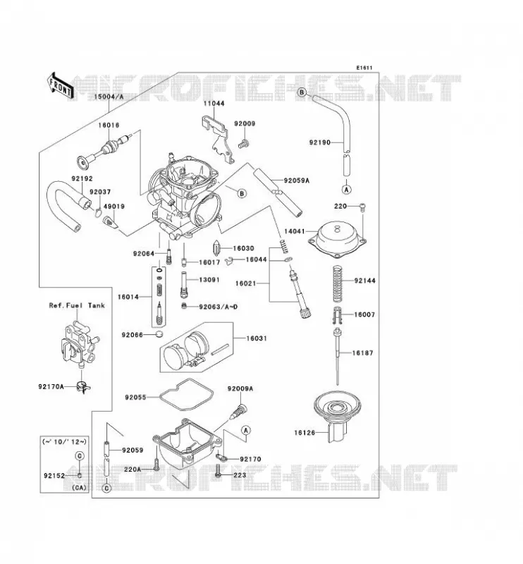 CARBURATEUR Kawasaki TOUT-TERRAIN 250 2012 KLX250S  KLX250TCF