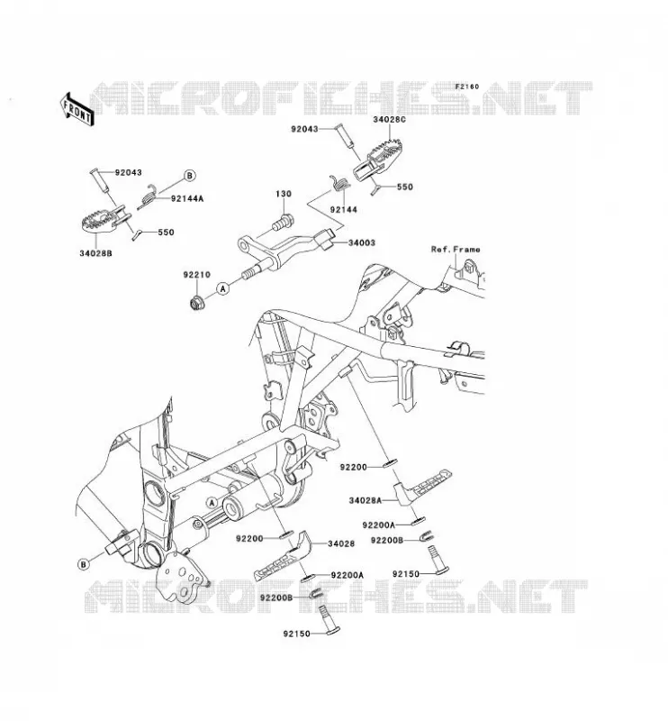 REPOSE PIED Kawasaki TOUT-TERRAIN 250 2014 KLX250S  KLX250TEF