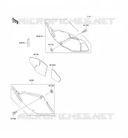CACHE LAT&Eacute;RAL pour Kawasaki KLX300R 1999