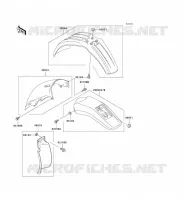GARDE BOUE pour Kawasaki KLX300R 1999