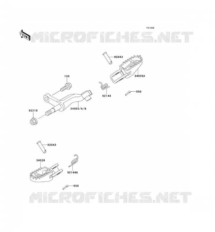 REPOSE PIED Kawasaki TOUT-TERRAIN 300 1999 KLX300R  KLX300-A4