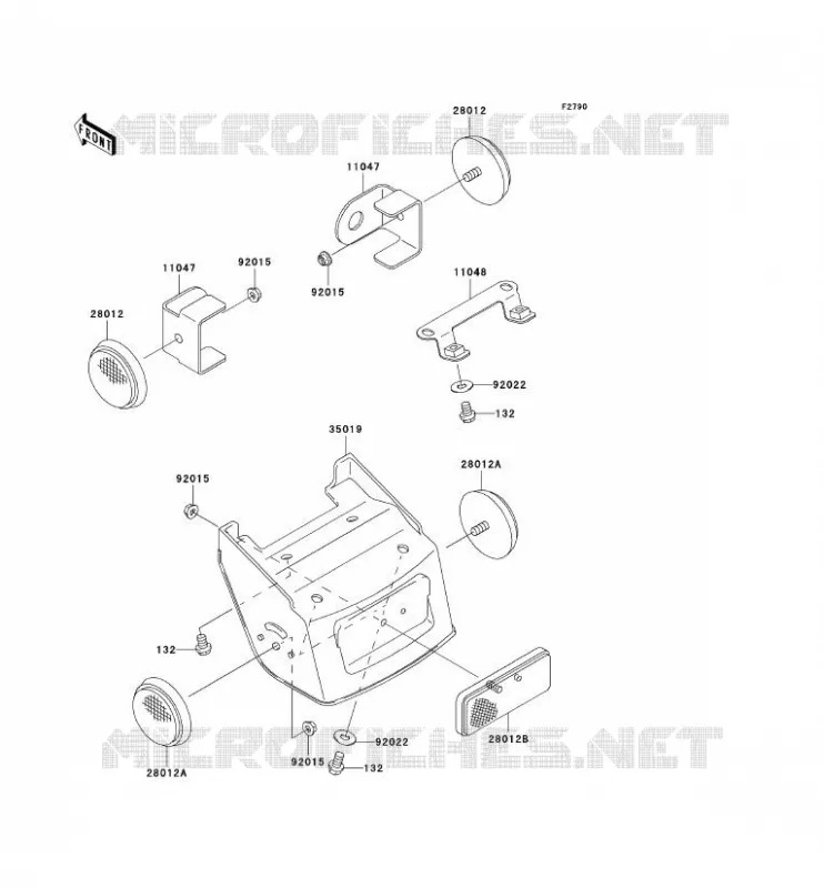 CATADIOPTRES(CN) Kawasaki TOUT-TERRAIN 300 2007 KLX300R  KLX300A7F