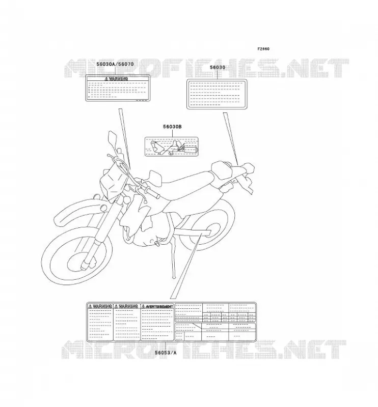 LABEL Kawasaki TOUT-TERRAIN 400 2003 KLX400SR  KLX400-A1