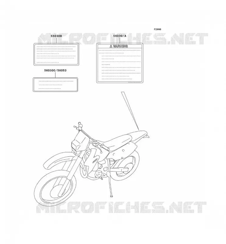 LABEL Kawasaki TOUT-TERRAIN 400 2003 KLX400R  KLX400-B1