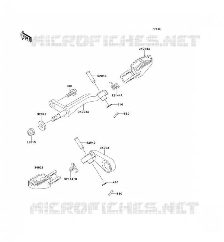 REPOSE PIED Kawasaki TOUT-TERRAIN 650 1993 KLX650R  KLX650-A1