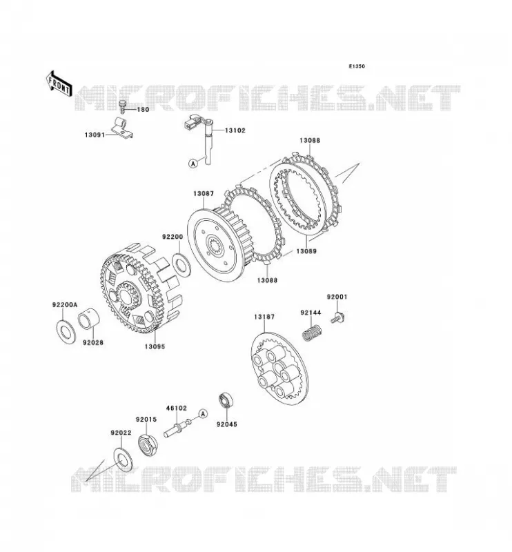EMBRAYAGE Kawasaki TOUT-TERRAIN 650 1994 KLX650R  KLX650-A2
