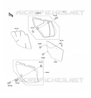 CACHE LAT&Eacute;RAL/GARDE CHAINE pour Kawasaki KLX650 1996