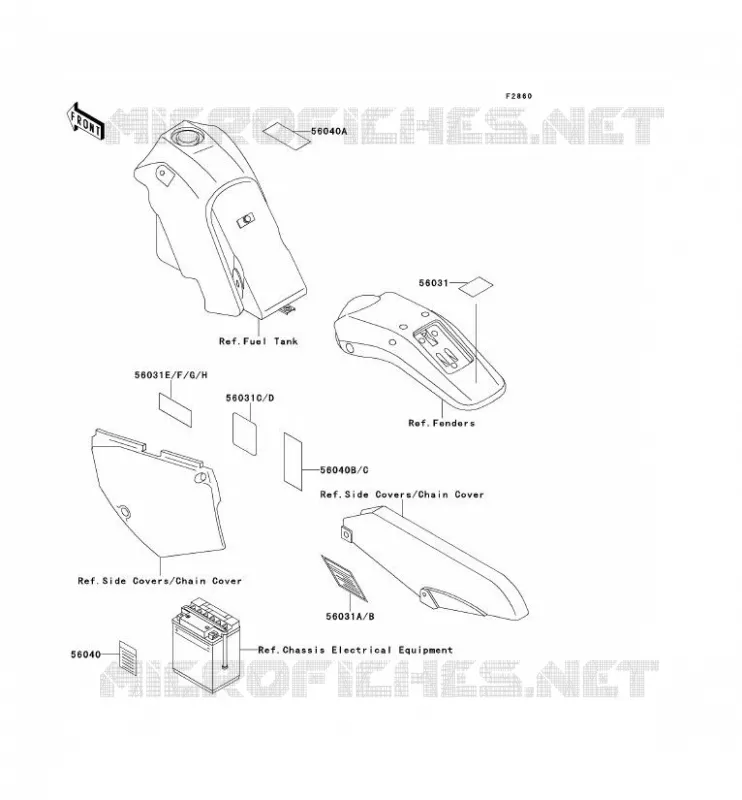LABEL Kawasaki TOUT-TERRAIN 650 1993 KLX650  KLX650-C1