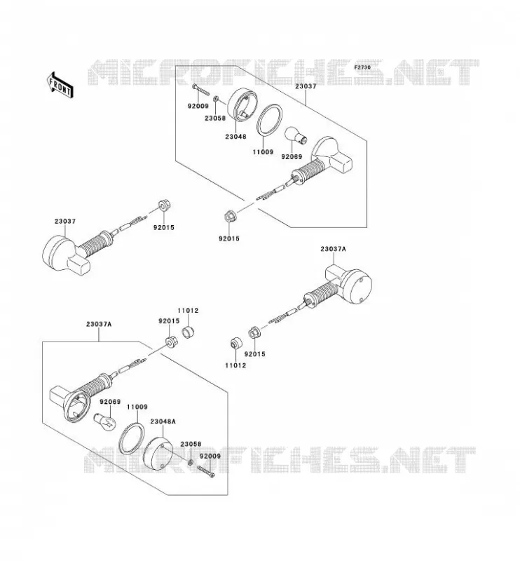 CLIGNOTANTS Kawasaki TOUT-TERRAIN 650 1994 KLX650  KLX650-C2