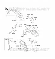 GARDE BOUE pour Kawasaki KLX650 1995