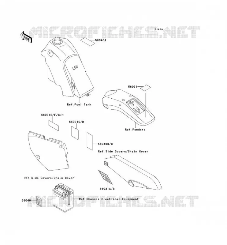LABEL Kawasaki TOUT-TERRAIN 650 1995 KLX650  KLX650-C3