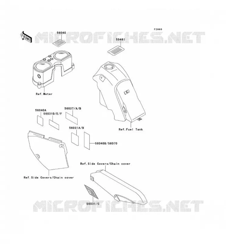 LABEL Kawasaki TOUT-TERRAIN 650 1996 KLX650  KLX650-C4