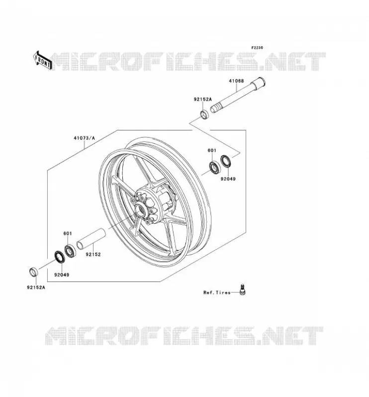 MOYEU AVANT Kawasaki MOTOS 1000 2012 VERSYS 1000  KLZ1000ACF