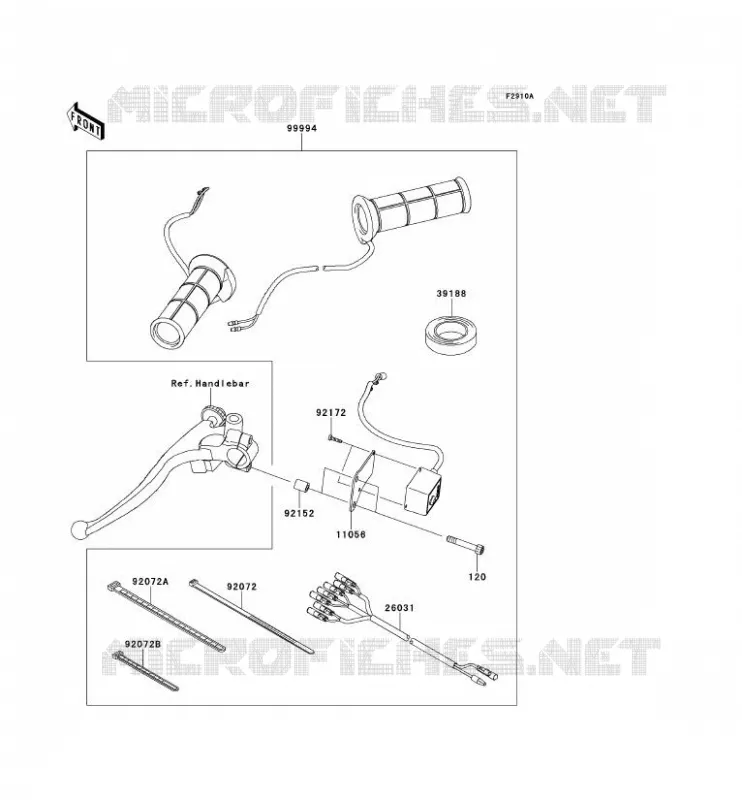 ACCESSOIRE (POIGNEES CHAUFFANTES) Kawasaki MOTOS 1000 2012 VERSYS 1000  KLZ1000ACF