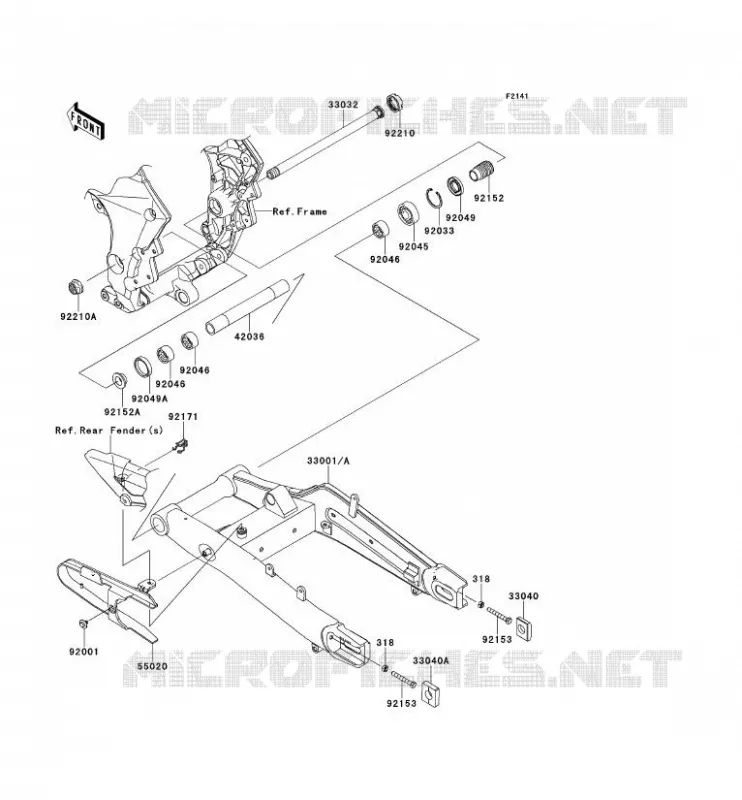 BRAS OSCILLANT Kawasaki MOTOS 1000 2013 VERSYS 1000  KLZ1000ADF