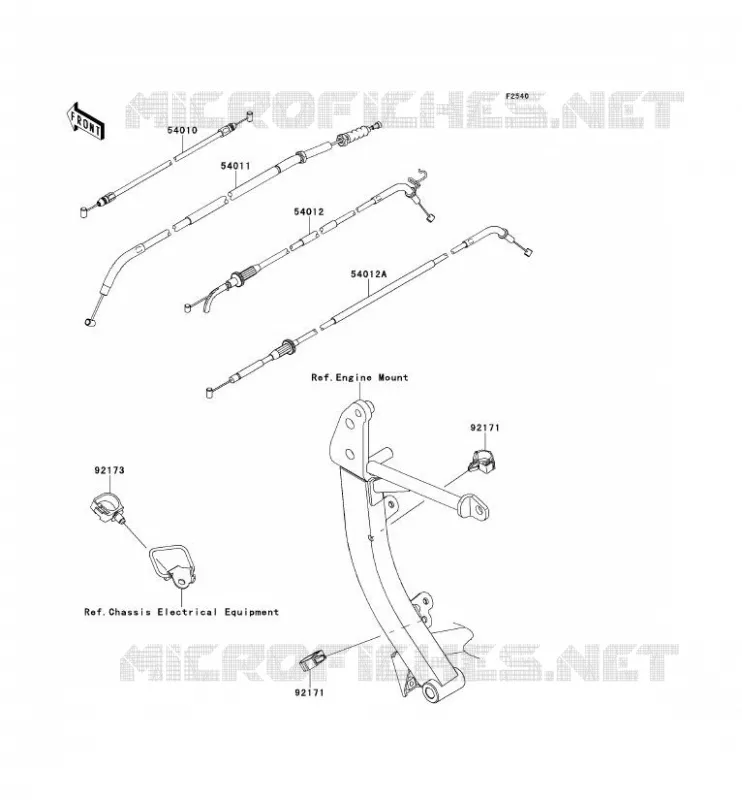 CABLES Kawasaki MOTOS 1000 2013 VERSYS 1000  KLZ1000ADF