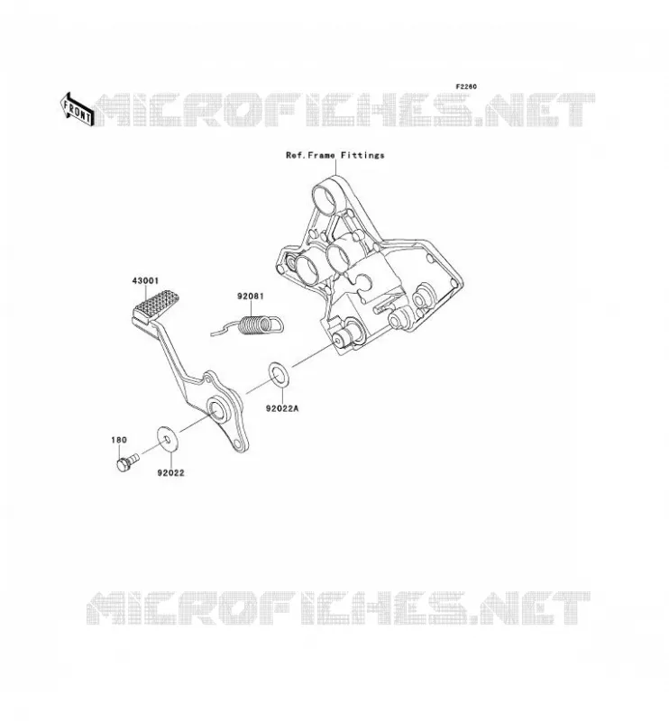 PEDALE DE FREIN Kawasaki MOTOS 1000 2013 VERSYS 1000  KLZ1000ADF