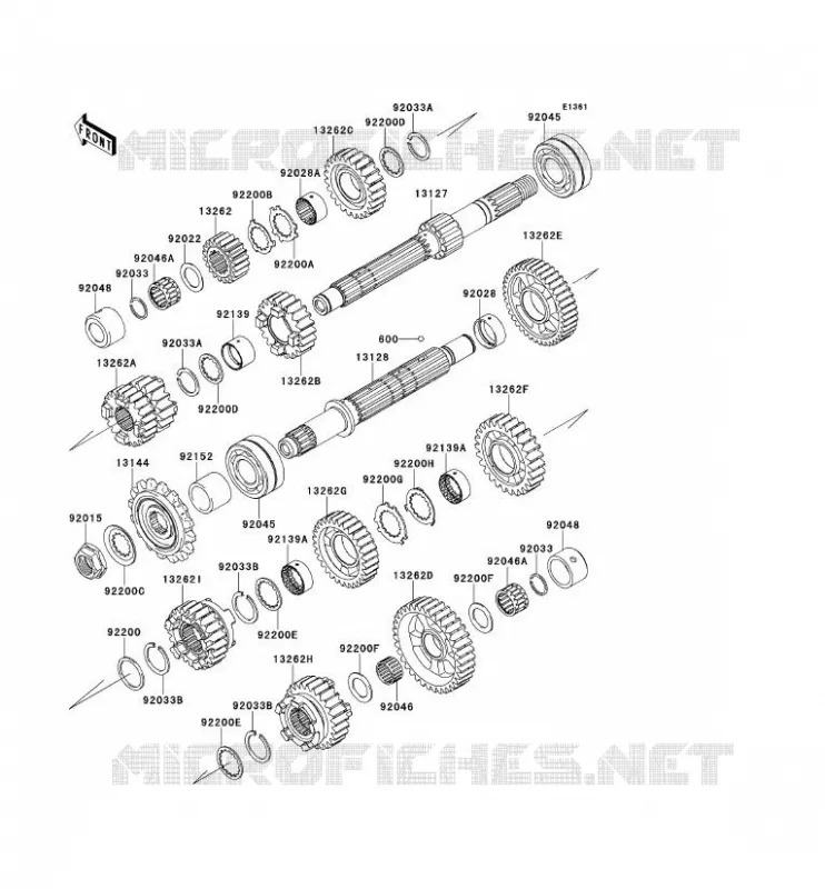 TRANSMISSION Kawasaki MOTOS 1000 2013 VERSYS 1000  KLZ1000ADF