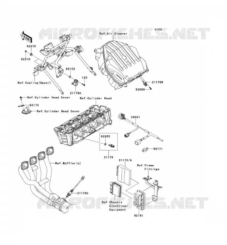 INJECTION CARBURANT Kawasaki MOTOS 1000 2014 VERSYS 1000  KLZ1000AEF