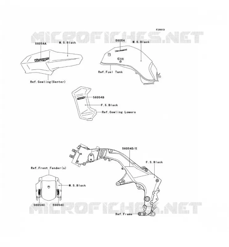 STICKER (NOIR) Kawasaki MOTOS 1000 2014 VERSYS 1000  KLZ1000AEF
