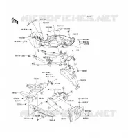 GARDE BOUE ARRI&Egrave;RE pour Kawasaki VERSYS 1000 2014